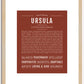 Ursula | Name Art Print