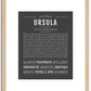 Ursula | Name Art Print