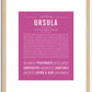 Ursula | Name Art Print