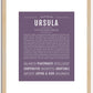 Ursula | Name Art Print