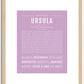 Ursula | Name Art Print