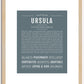 Ursula | Name Art Print