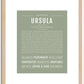 Ursula | Name Art Print