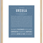 Ursula | Name Art Print