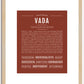 Vada | Name Art Print