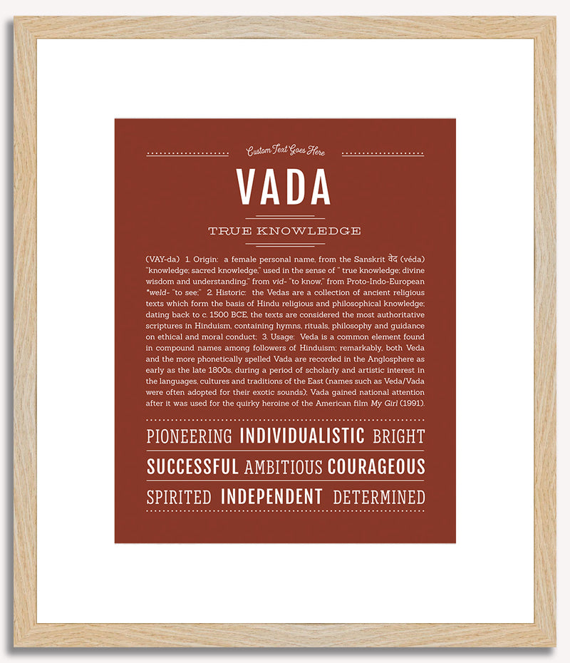 Vada | Name Art Print