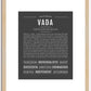 Vada | Name Art Print