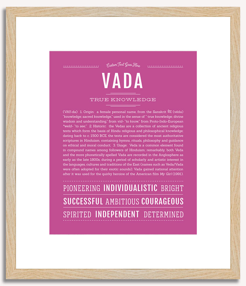 Vada | Name Art Print