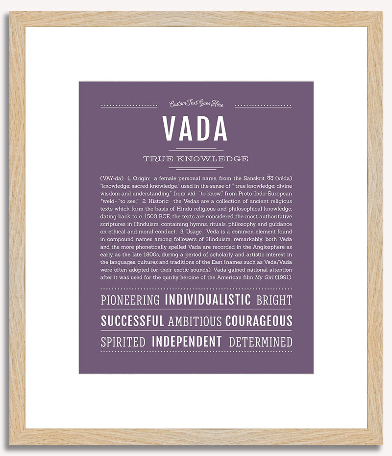 Vada | Name Art Print