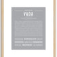 Vada | Name Art Print