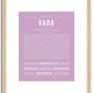 Vada | Name Art Print