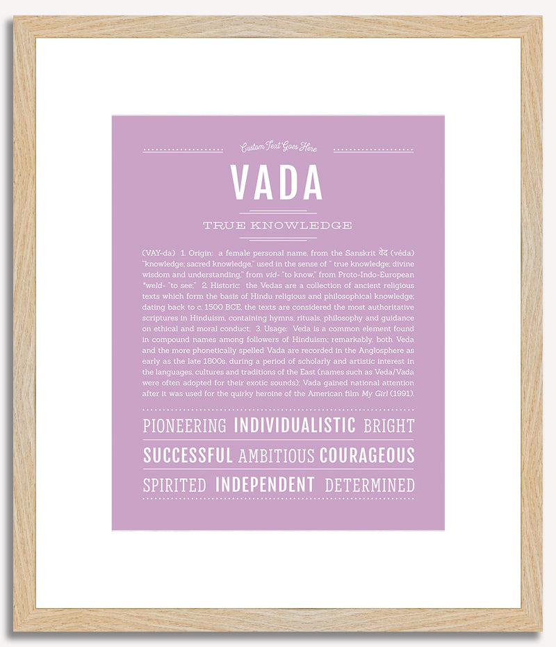 Vada | Name Art Print