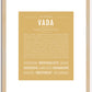 Vada | Name Art Print