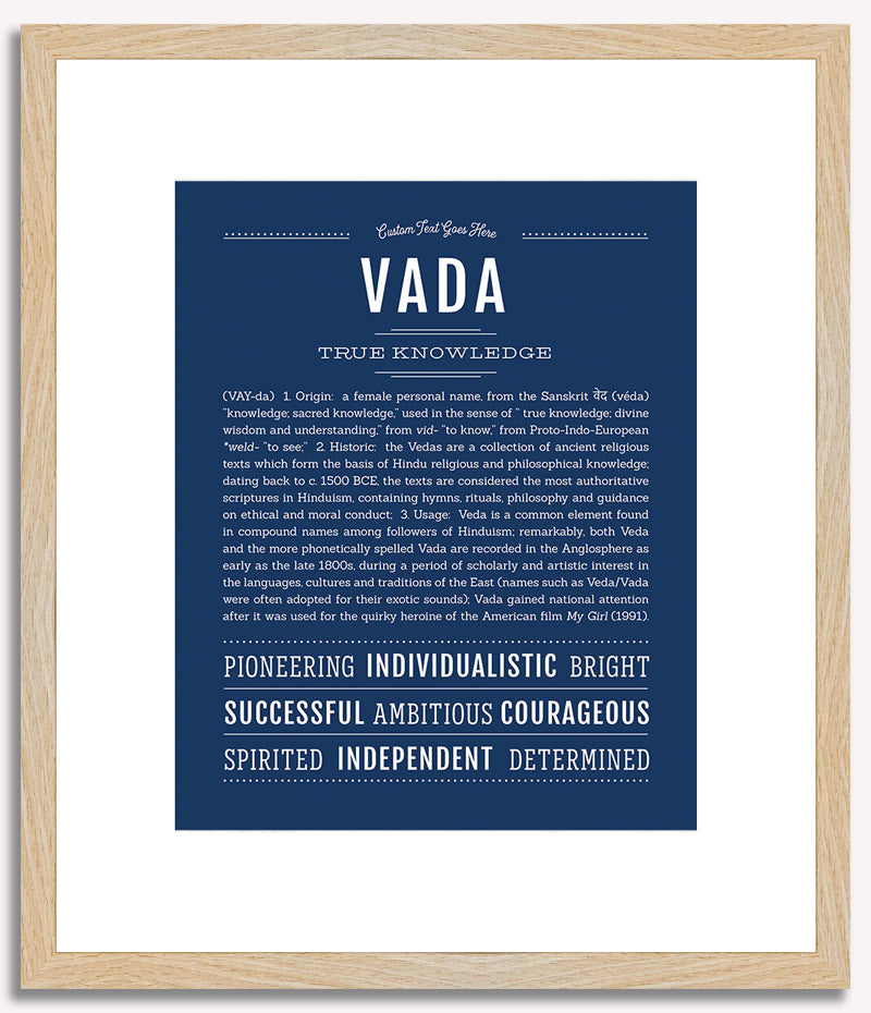 Vada | Name Art Print