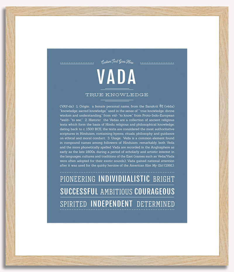 Vada | Name Art Print