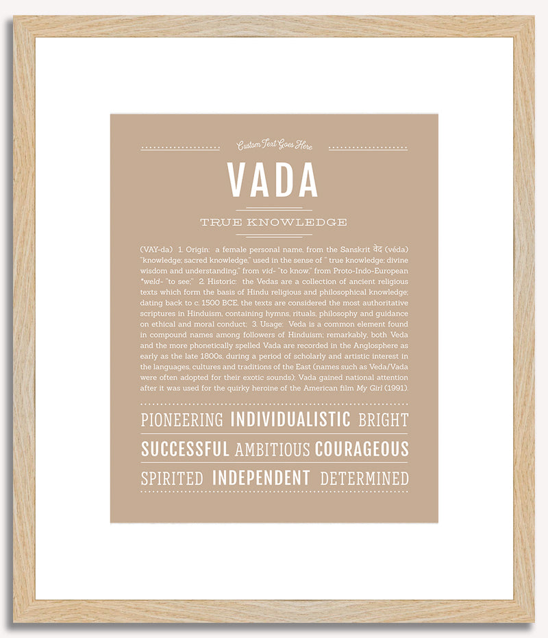 Vada | Name Art Print