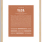 Vada | Name Art Print