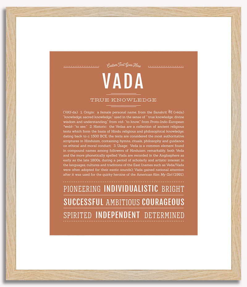 Vada | Name Art Print