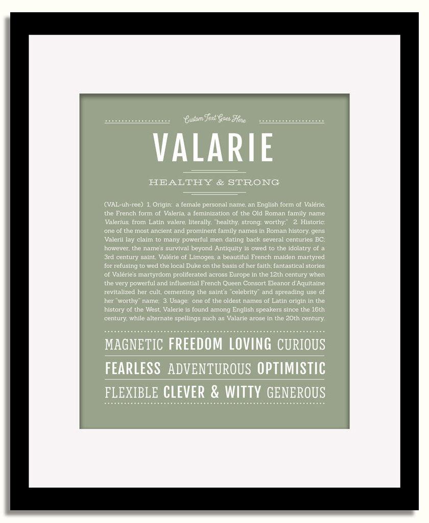 Frame Options | Sage | Black Frame, Matted