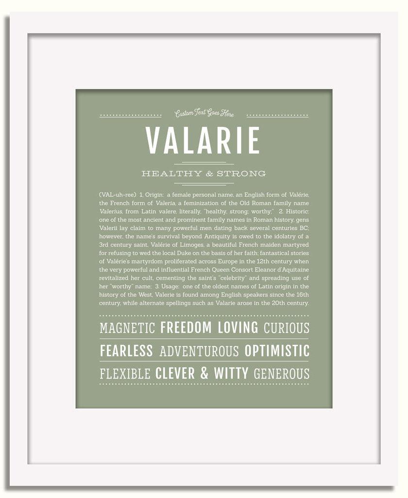 Frame Options | Sage | White Frame, Matted