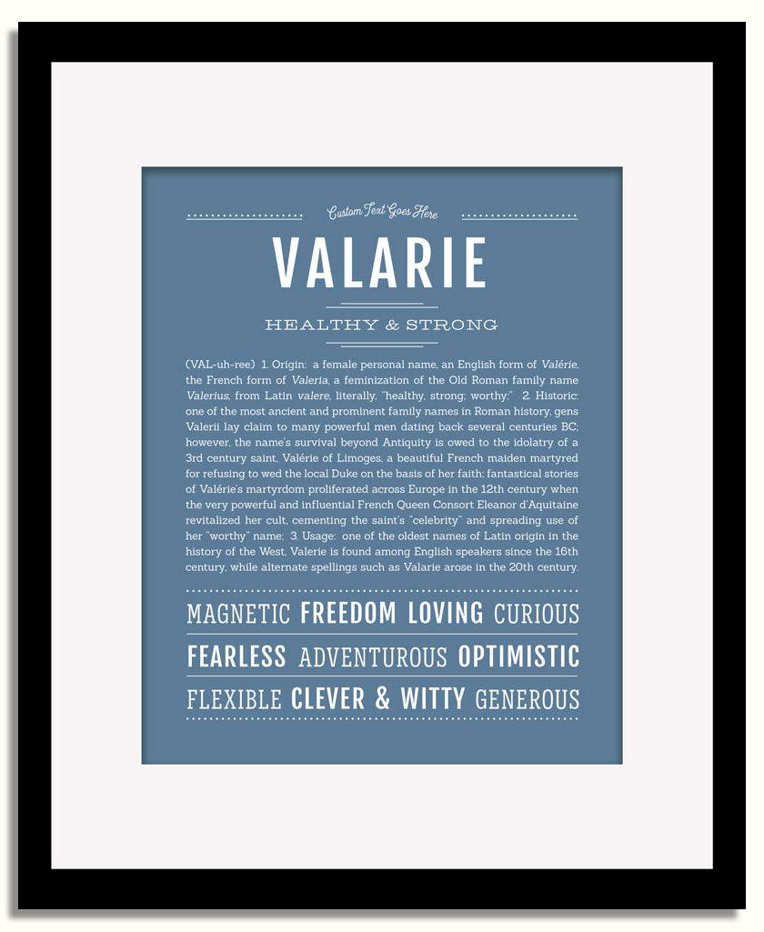 Frame Options | Steele Blue | Black Frame, Matted