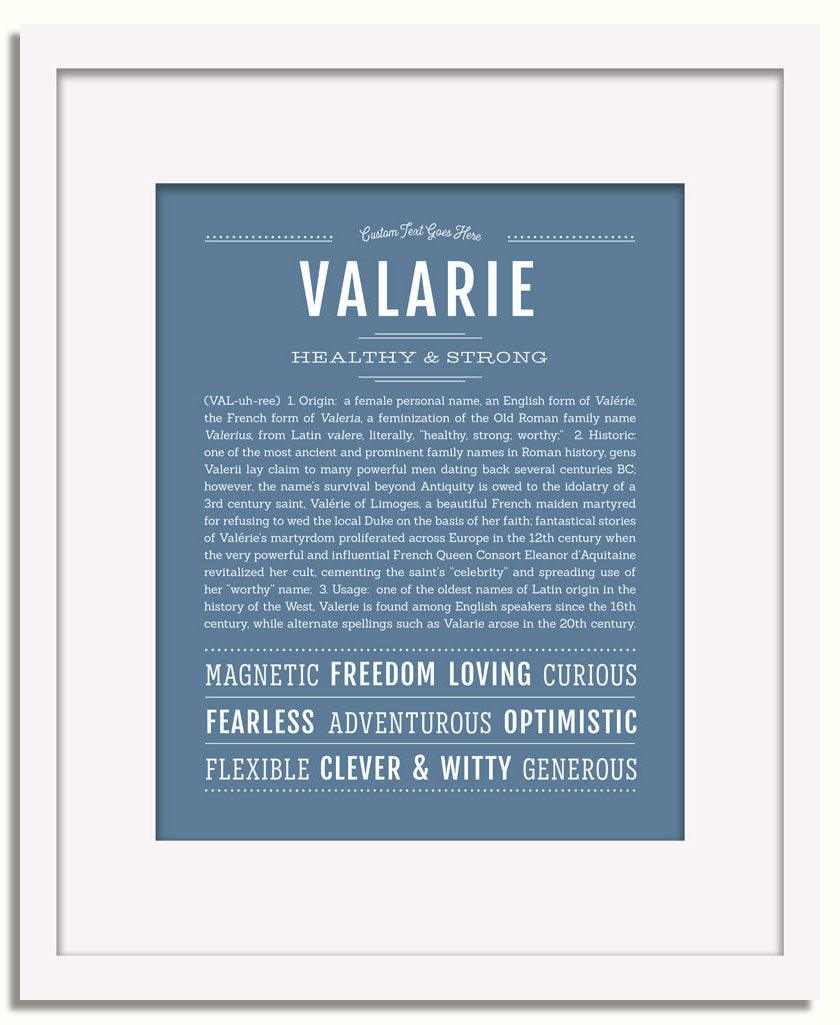 Frame Options | Steele Blue | White Frame, Matted