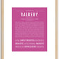 Valdery | Name Art Print