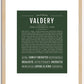 Valdery | Name Art Print