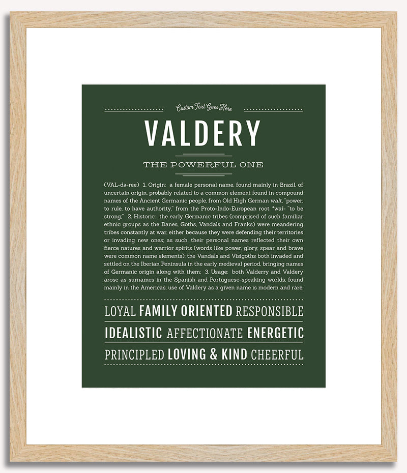 Valdery | Name Art Print