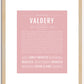 Valdery | Name Art Print