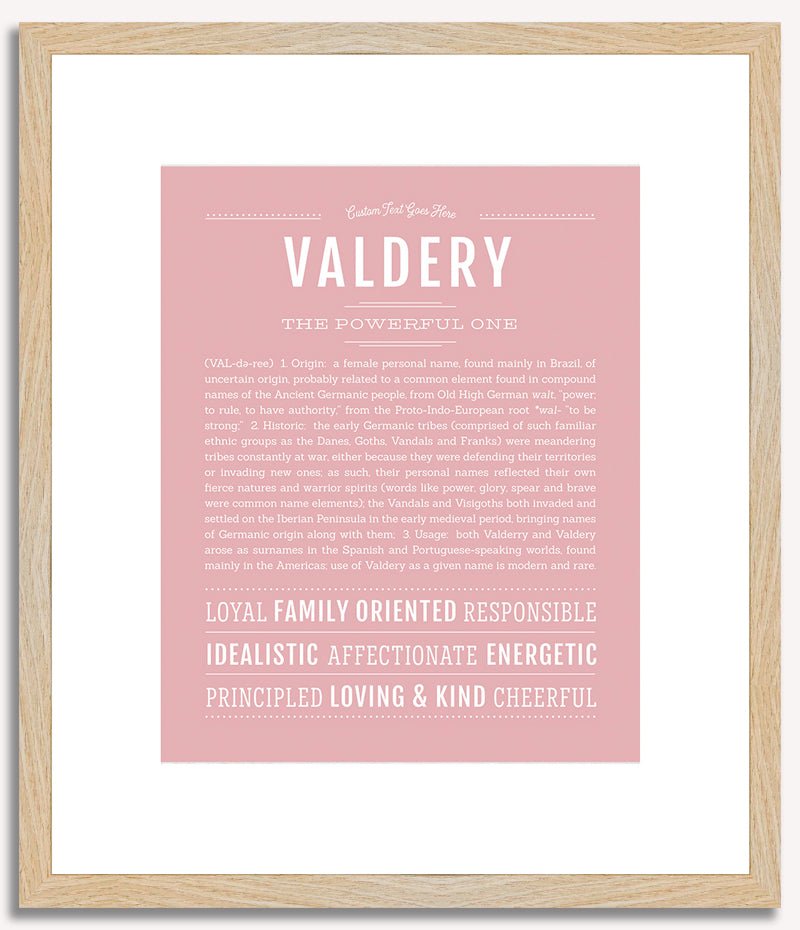 Valdery | Name Art Print