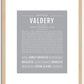 Valdery | Name Art Print