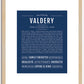 Valdery | Name Art Print