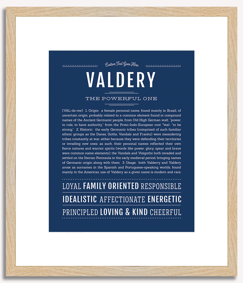 Valdery | Name Art Print