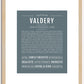 Valdery | Name Art Print