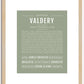 Valdery | Name Art Print