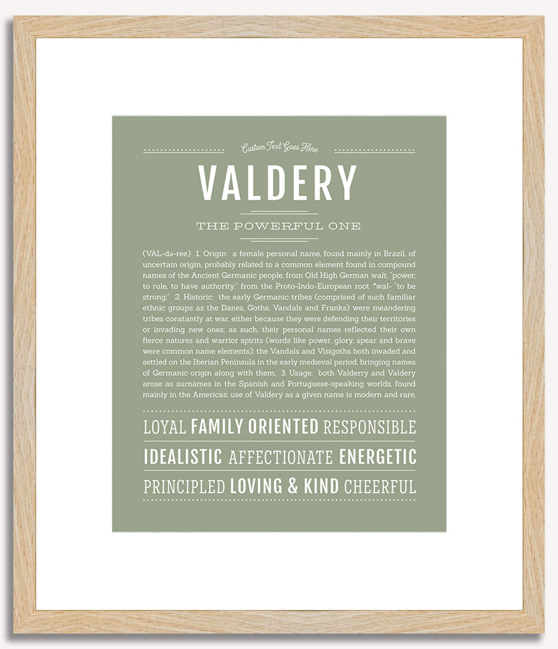 Valdery | Name Art Print