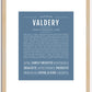 Valdery | Name Art Print