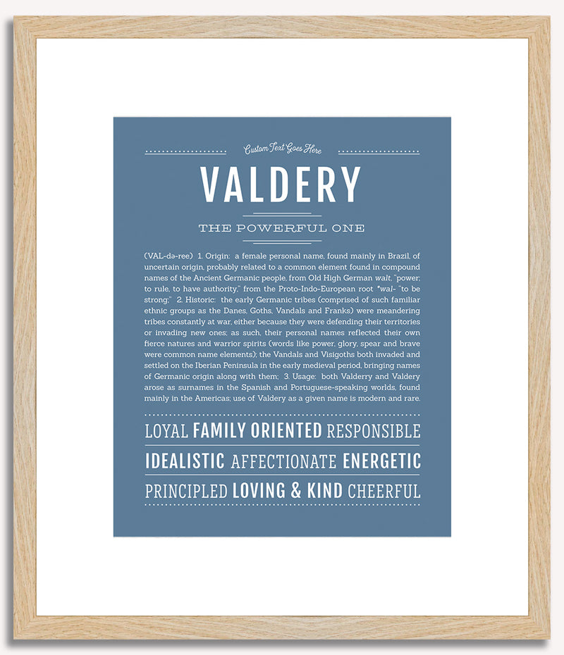 Valdery | Name Art Print