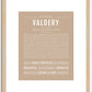 Valdery | Name Art Print