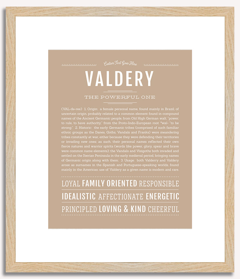 Valdery | Name Art Print