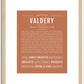 Valdery | Name Art Print