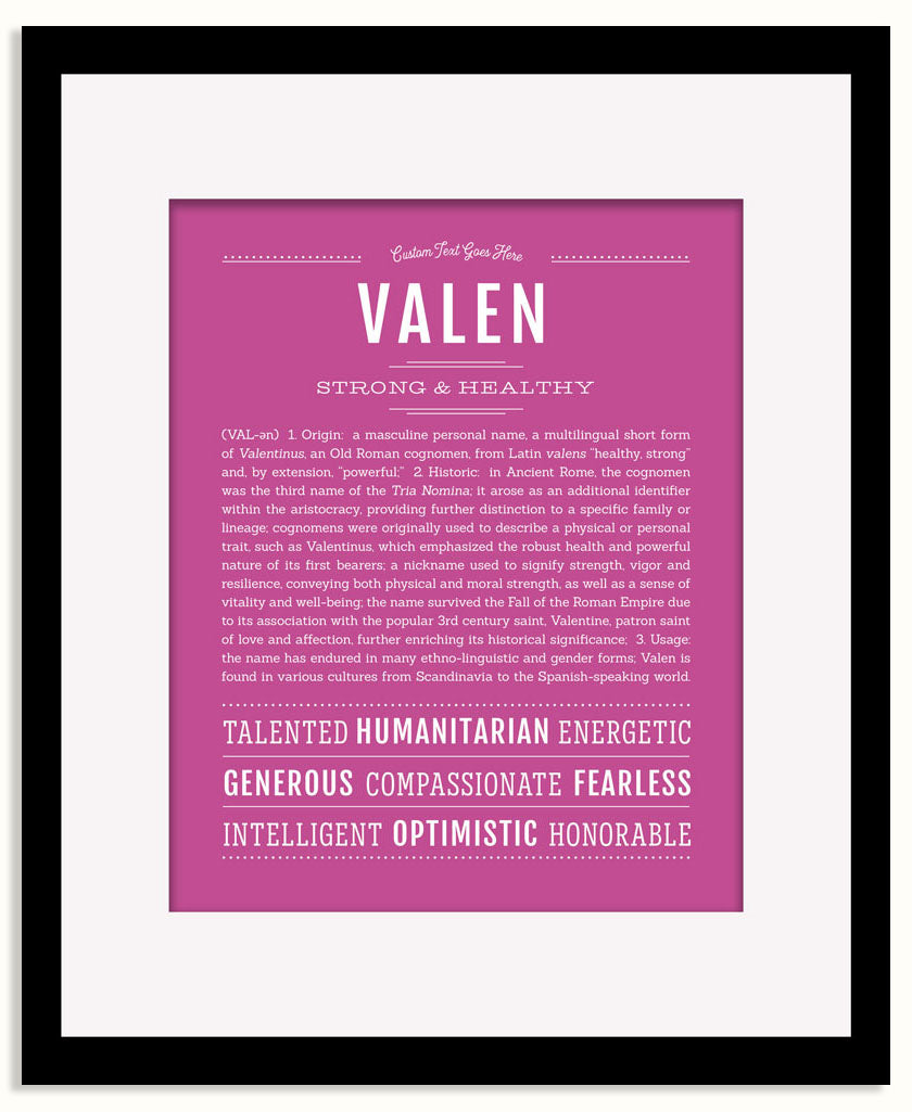 Frame Options | Dark Pink | Black Frame, Matted
