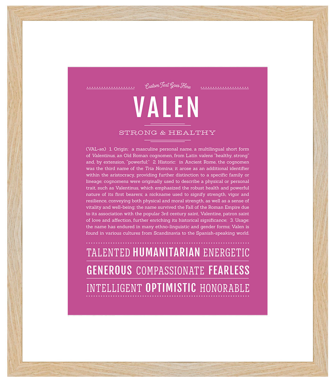 Frame Options | Dark Pink | Maple Frame, Matted