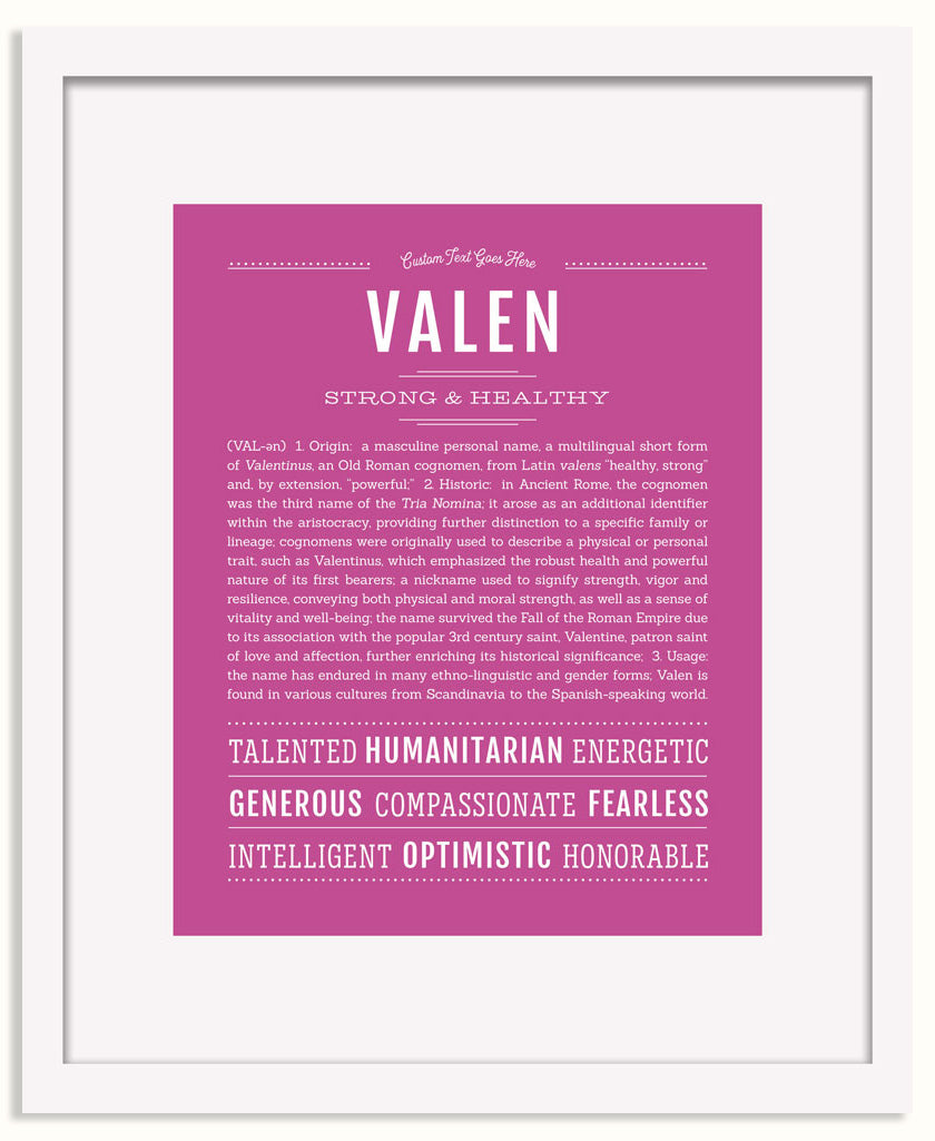 Frame Options | Dark Pink | White Frame, Matted