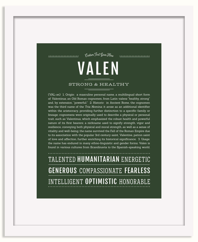 Frame Options | Deep Forest | White Frame, Matted
