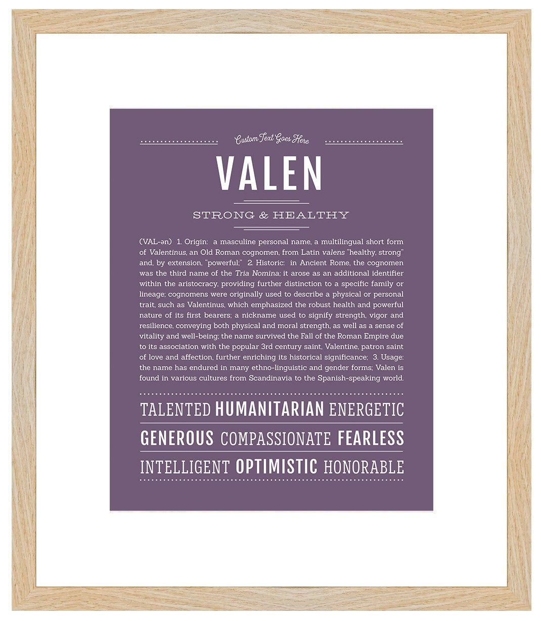 Frame Options | Deep Purple | Maple Frame, Matted