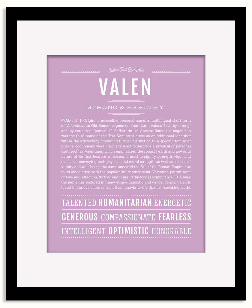Frame Options | Lilac | Black Frame, Matted