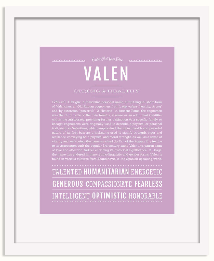 Frame Options | Lilac | White Frame, Matted