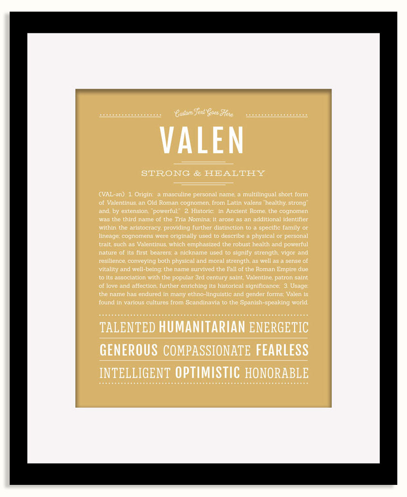 Frame Options | Matte Gold | Black Frame, Matted